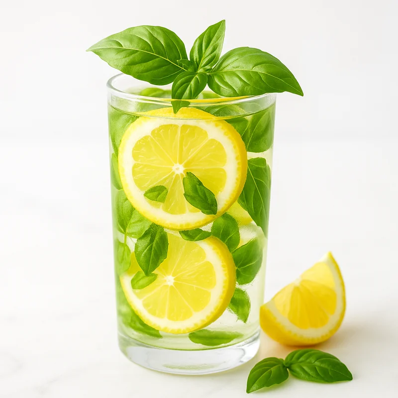 Basil Lemon Herb Water — infused_water recipe