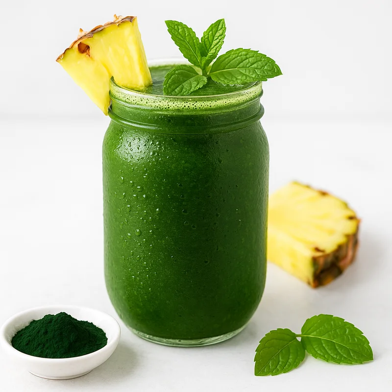 Chlorella Pineapple Detox Smoothie — smoothie recipe