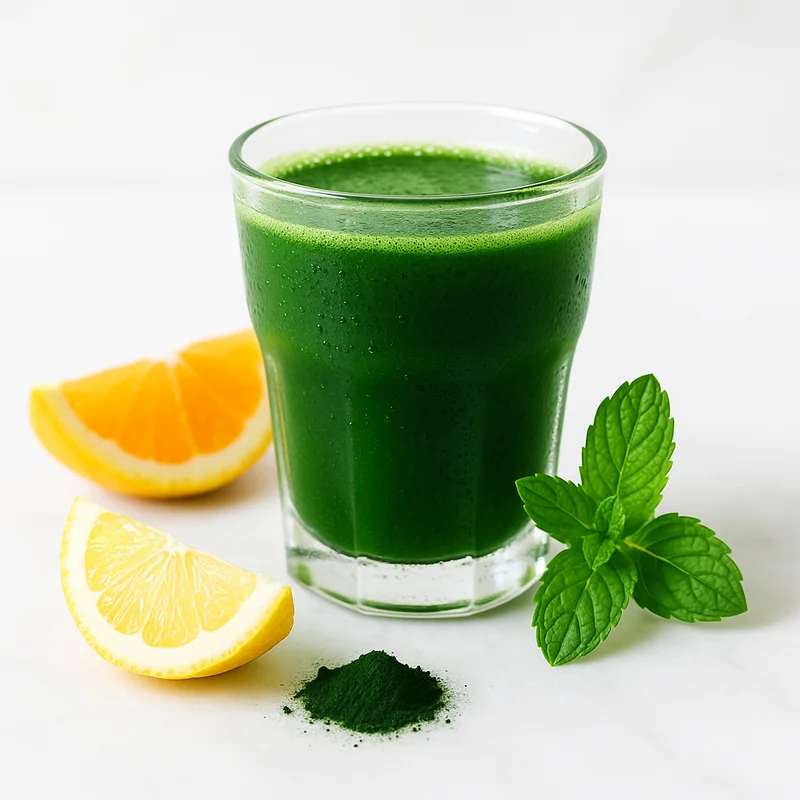 Chlorella Spirulina Green Detox Shot — shot recipe