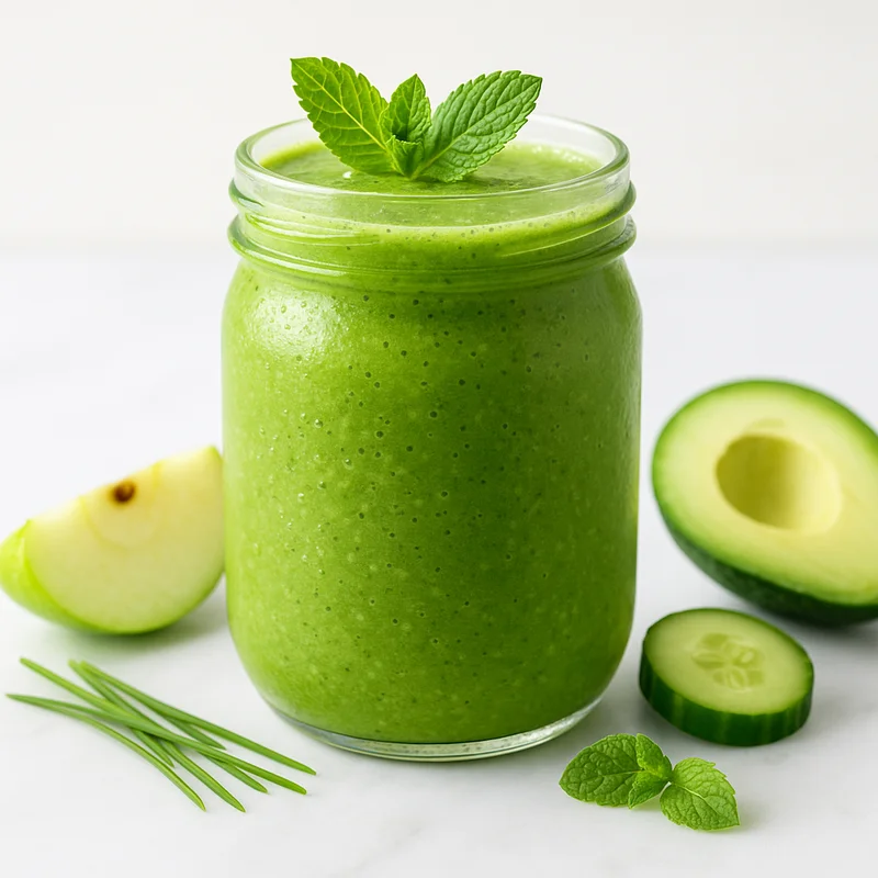 Wheatgrass Apple Detox Smoothie — smoothie recipe